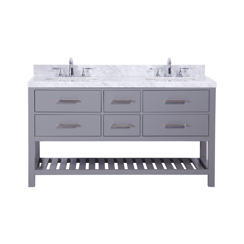 Rosecliff Heights Kennebunk 60" Double Bathroom Vanity Set Wayfair